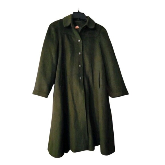 Women's Vintage Palomino Exclusive To C&A Winter Coat Part Wool Olive READ - Picture 1 of 9